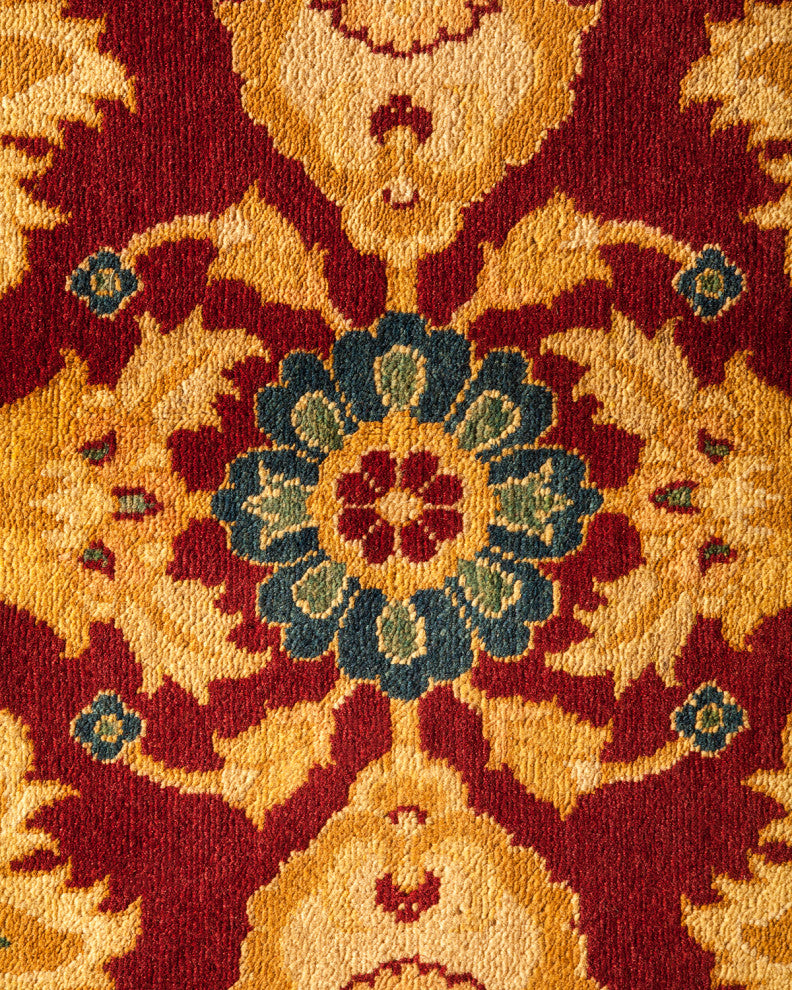 Mogul, One-of-a-Kind Hand-Knotted Area Rug Red, 9'2"x12'2"