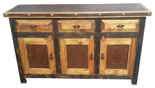 Fontana Rustic Bathroom Vanity cabinet, 60"x20"x32", Fake Left/Right Drawers