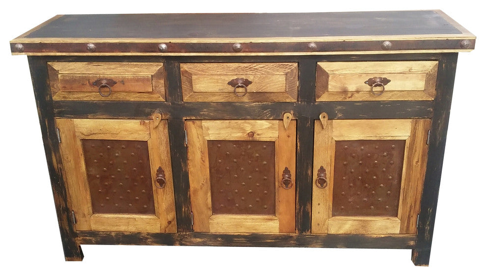 Fontana Rustic Bathroom Vanity cabinet, 60"x20"x32", Fake Left/Right Drawers