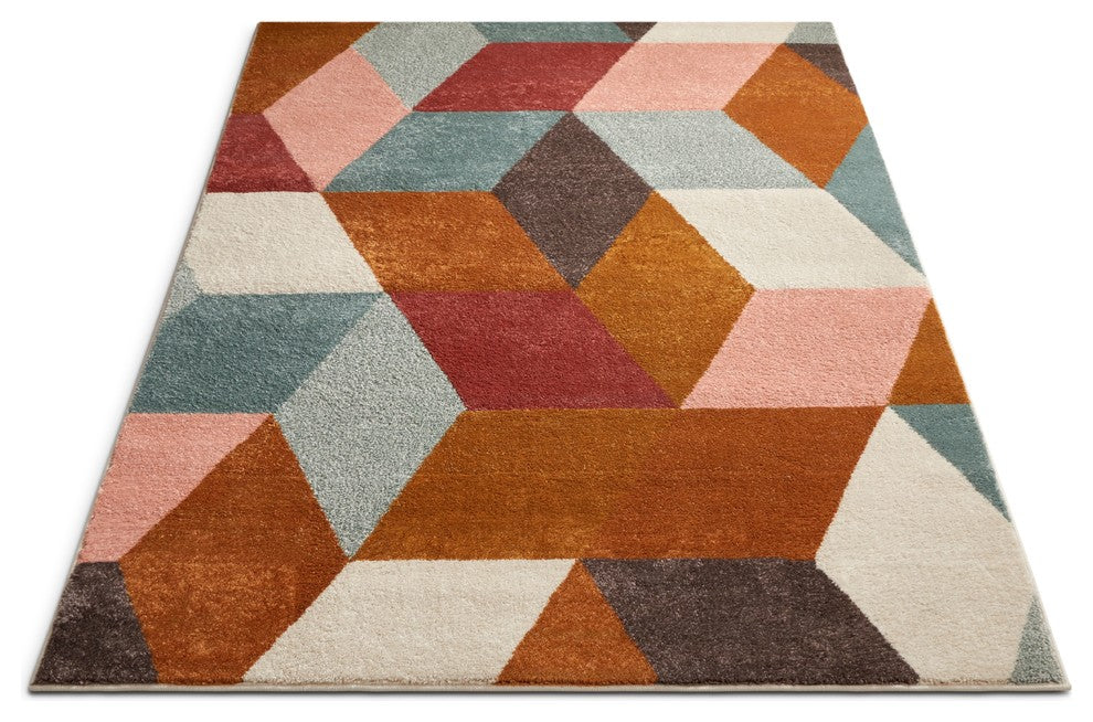 Well Woven Vettore Chancery Modern Geometric Shapes Multi Area Rug