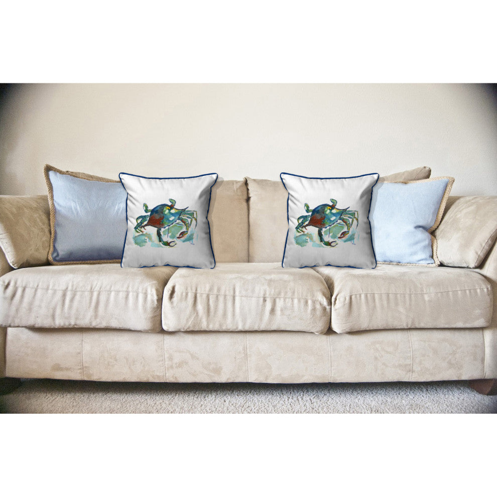 Betsy's Crab Large Indoor/Outdoor Pillow 18x18