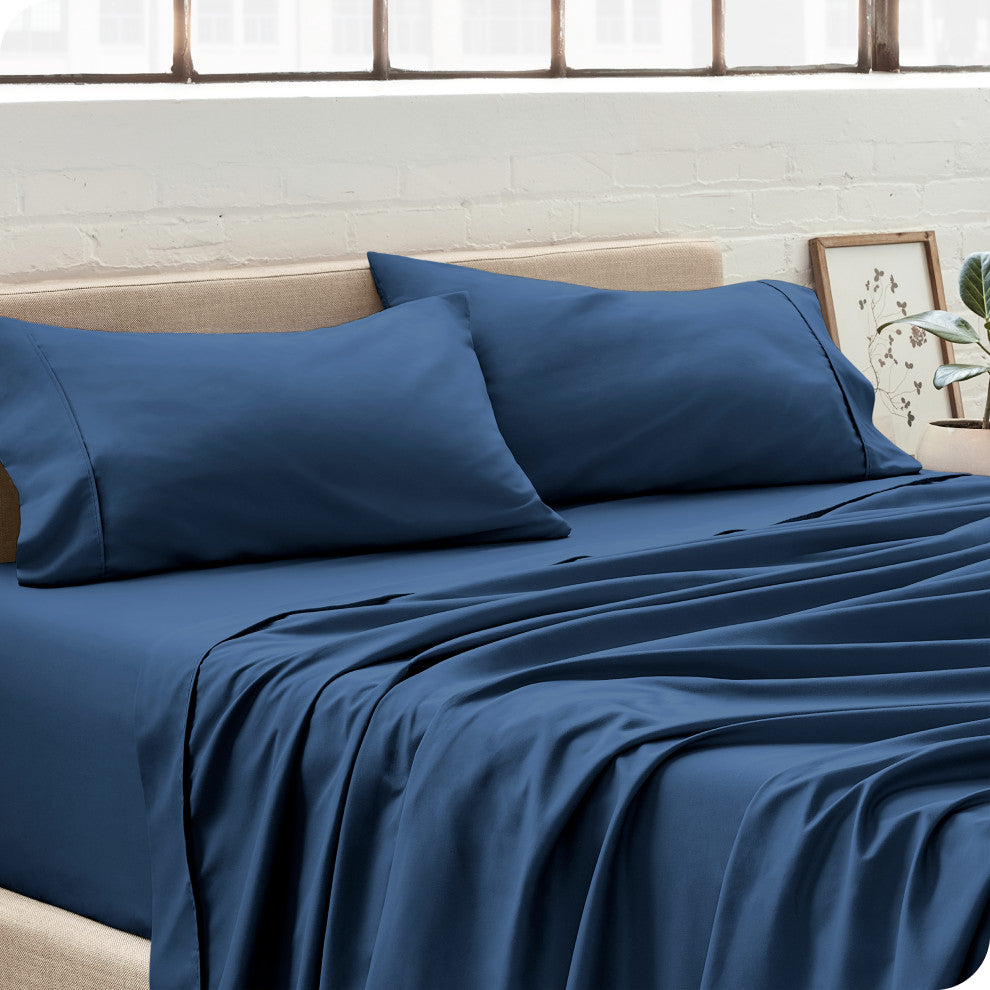 Bare Home Microfiber Pillowcases - Set of 2, Dark Blue, Standard