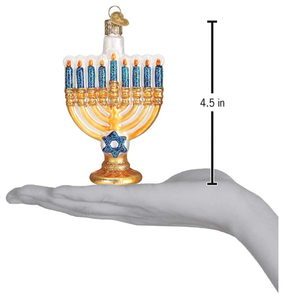 Old World Christmas Hanukkah Glass Blown Ornaments for Christmas Tree Menorah