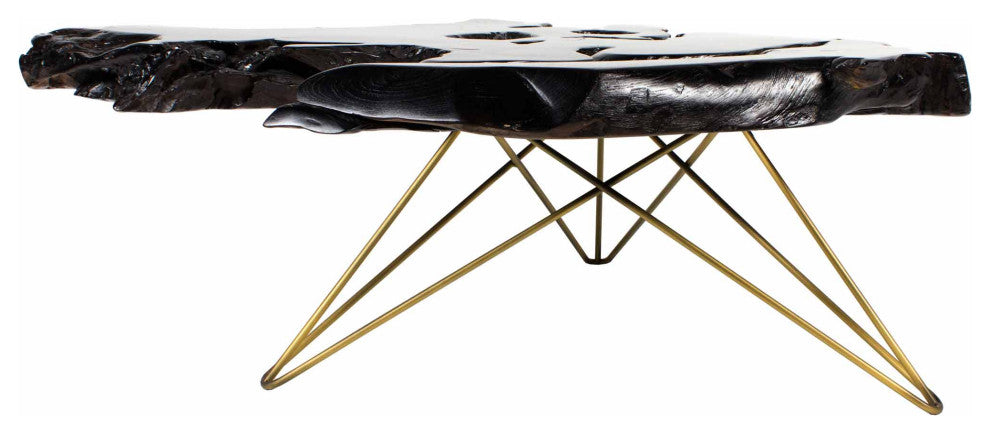 Contemporary Tectona Coffee Table Dark Brown - Brown