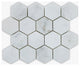 Calacatta Polished 3" Hexagon Marble Mosaic