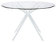 Modern Contemporary Kitchen Glass Dining Table White
