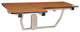 Teak Phenolic Wall-Mount Folding Transfer Bench Shower Seat, Right-Handed, 26"