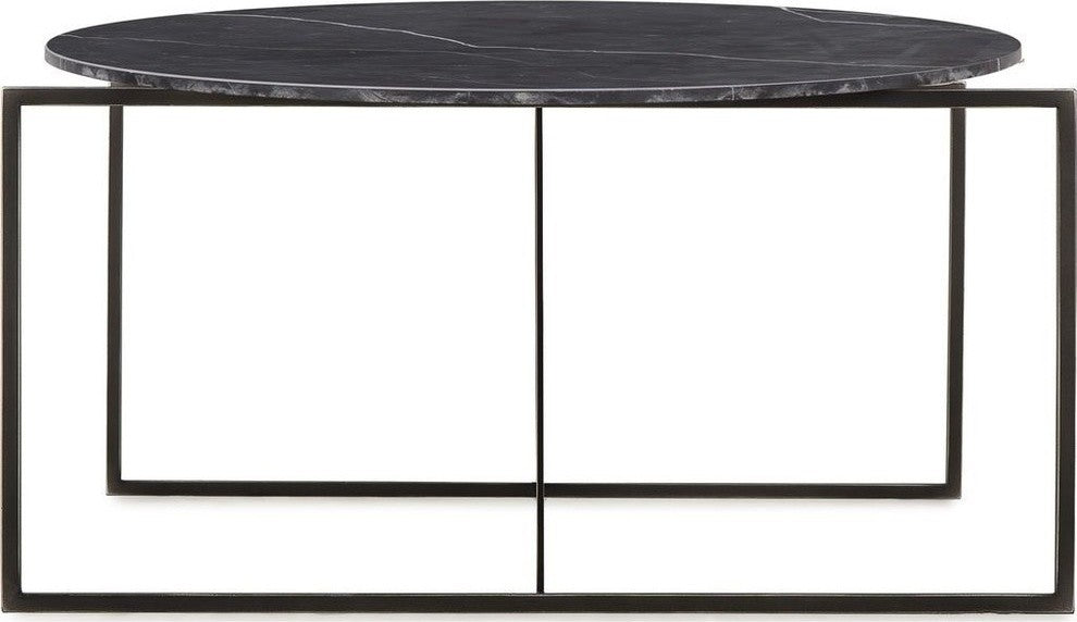 Resource Decor Georgina Coffee Table, Black Marble
