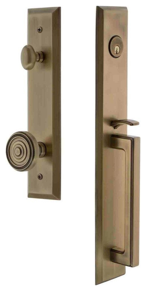 Fifth Avenue 1-Piece Dummy Handleset, D Grip and Soleil Knob, 849637