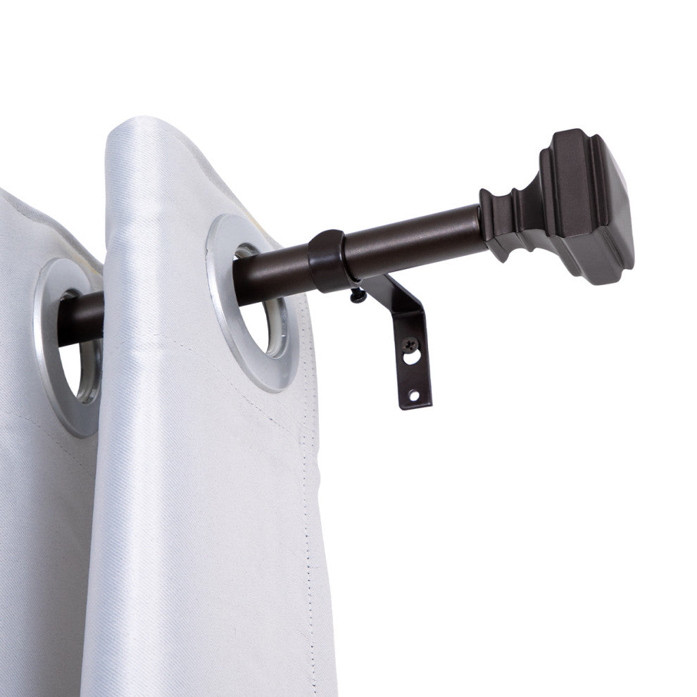 UTOPIA ALLEY 5/8 Inch Curtain Rod - Curtain Rods For Windows 48 to 86 Inch, Oil Rubbed Bronze