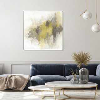 "Saffron Abstract I" Framed Canvas by Giant Art 30"x30"