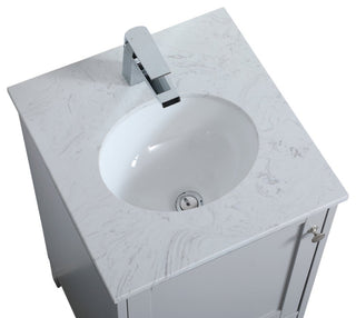 19" Traditional Grey-Light Bathroom Vanity