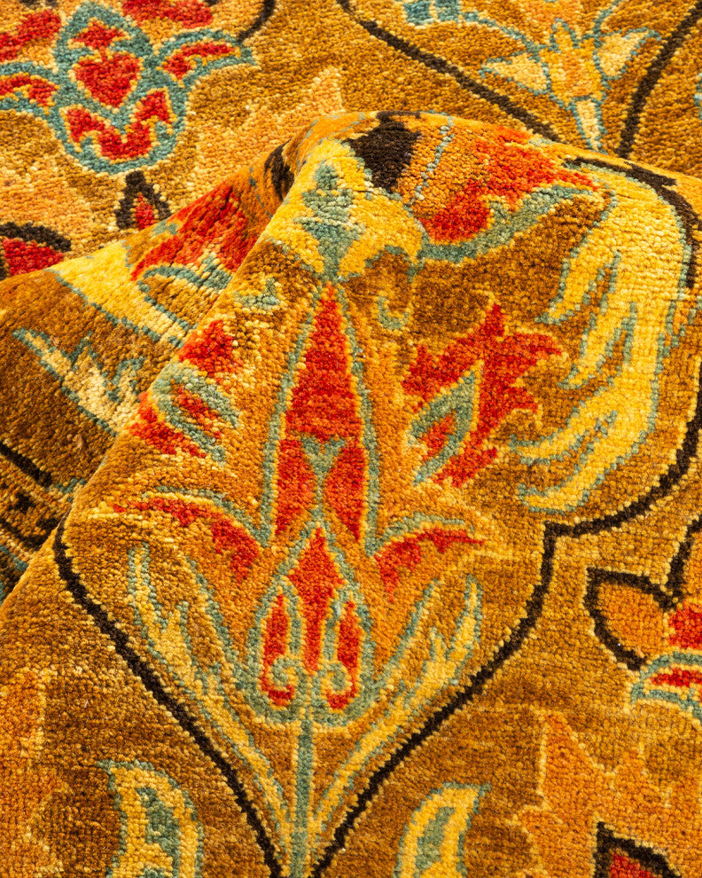 Mogul, One-of-a-Kind Hand-Knotted Area Rug Yellow, 6'1"x8'10"