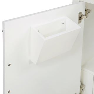 Gracie Bathroom Vanity, Satin White With Carrara Marble, 36"