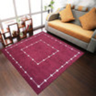 HAND KNOTTED LOOM SILK ECO-FRIENDLY AREA RUGS -8'x10',Rectangle,Red,Contemporary