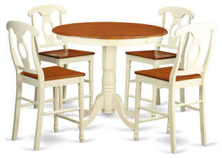 5 Pc Counter Height Pub Set - Table And 4 Counter Height Stool