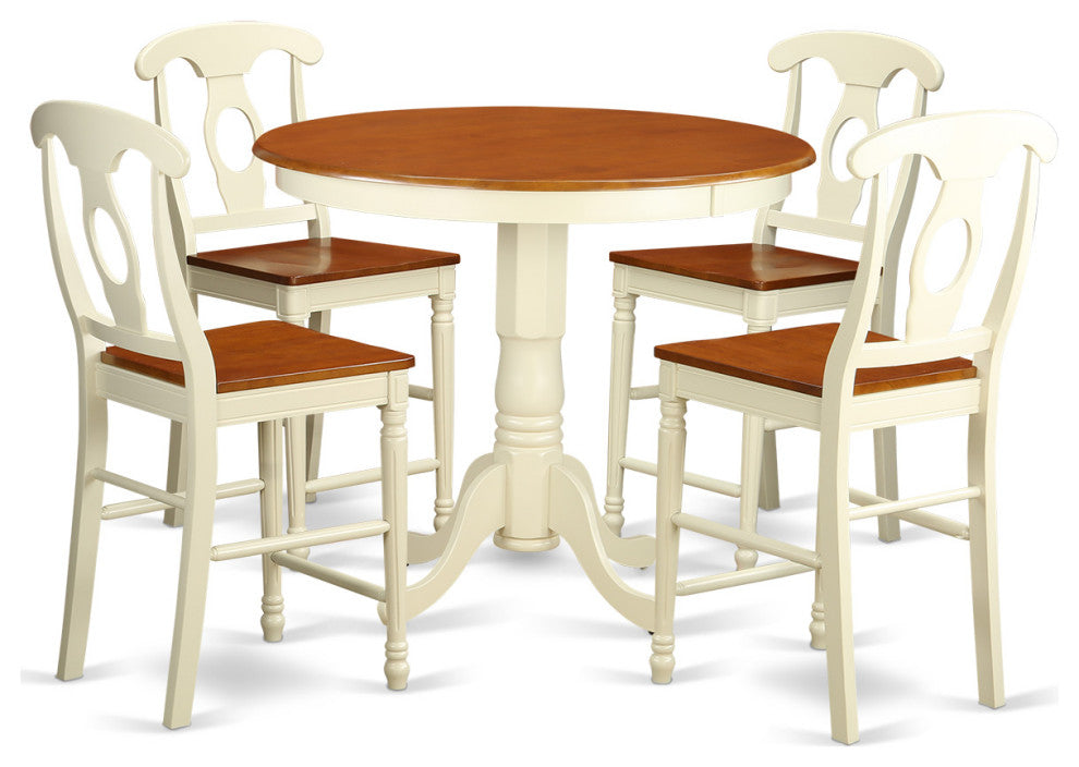 5 Pc Counter Height Pub Set - Table And 4 Counter Height Stool