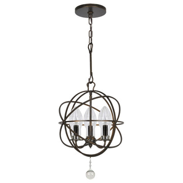 Crystorama Solaris 3 Light Outdoor Chandelier SOL-9325-EB - English Bronze