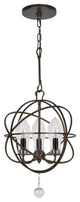 Crystorama Solaris 3 Light Outdoor Chandelier SOL-9325-EB - English Bronze