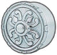 Carved Decorative End Plug Cap 1.5" OD Chrome Brass |