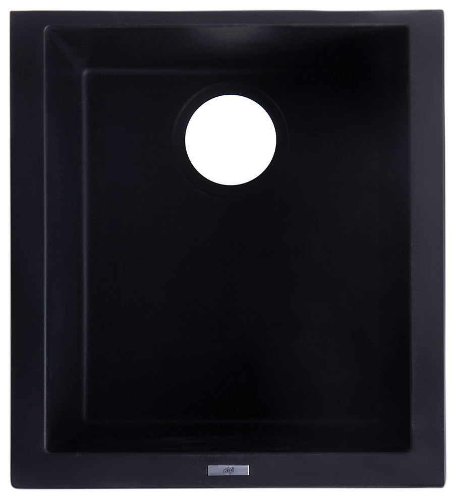 ALFI brand AB1720UM Alfi Trade 16-1/8" Undermount Single Basin - Black