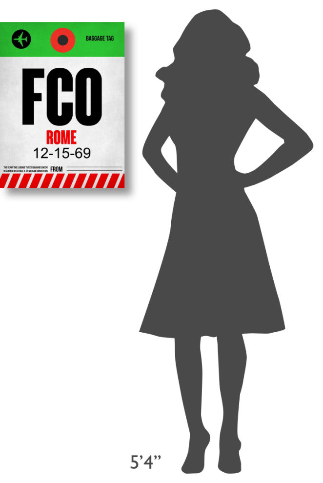"FCO Rome Luggage Tag 1" Fine Art Print