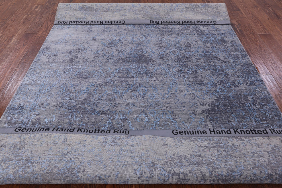 Wool and Silk Persian Hand Knotted Rug 6' 0" X 8' 11" Q6951