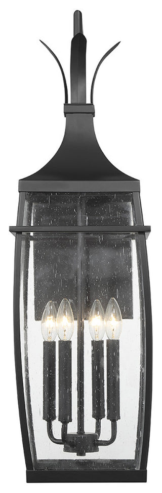 Montpelier 4-Light Outdoor Wall Lantern, Matte Black