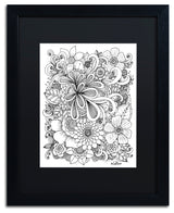 KCDoodleArt 'Zendoodle 5' Art, Black Frame, Black Matte, 16"x20"