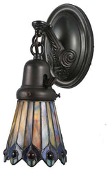 4W Tiffany Jeweled Peacock Wall Sconce