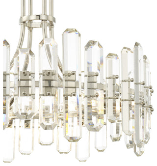 Crystorama BOL-8888-PN, 8-Light Chandelier, Polished Nickel