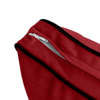 STYLE V2 Twin Velvet ContrastPipe Indoor Daybed Bolster Pillow |COVER ONLY|AD369