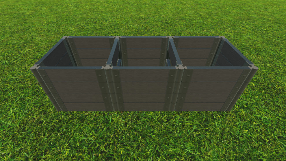 Weathered Wood2" Tool Free, 2Ft: 2x6x22' Garden Raised Bed