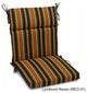 22"x45" Spun Polyester Squared Seat/Back Chair Cushion, Lyndhurst Raven