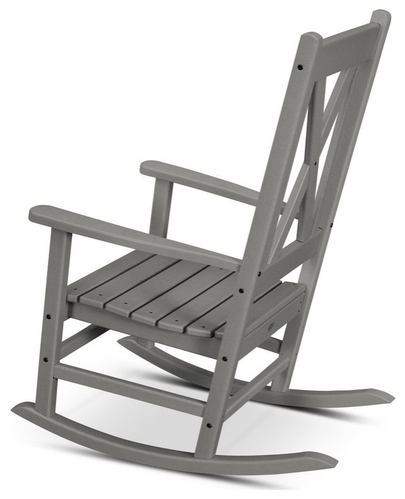 Polywood Braxton Porch Rocking Chair, Teak