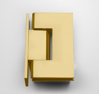 78"x60"x34" Frameless 90 Degree Shower Enclosure Wall Hinge, Polished Brass