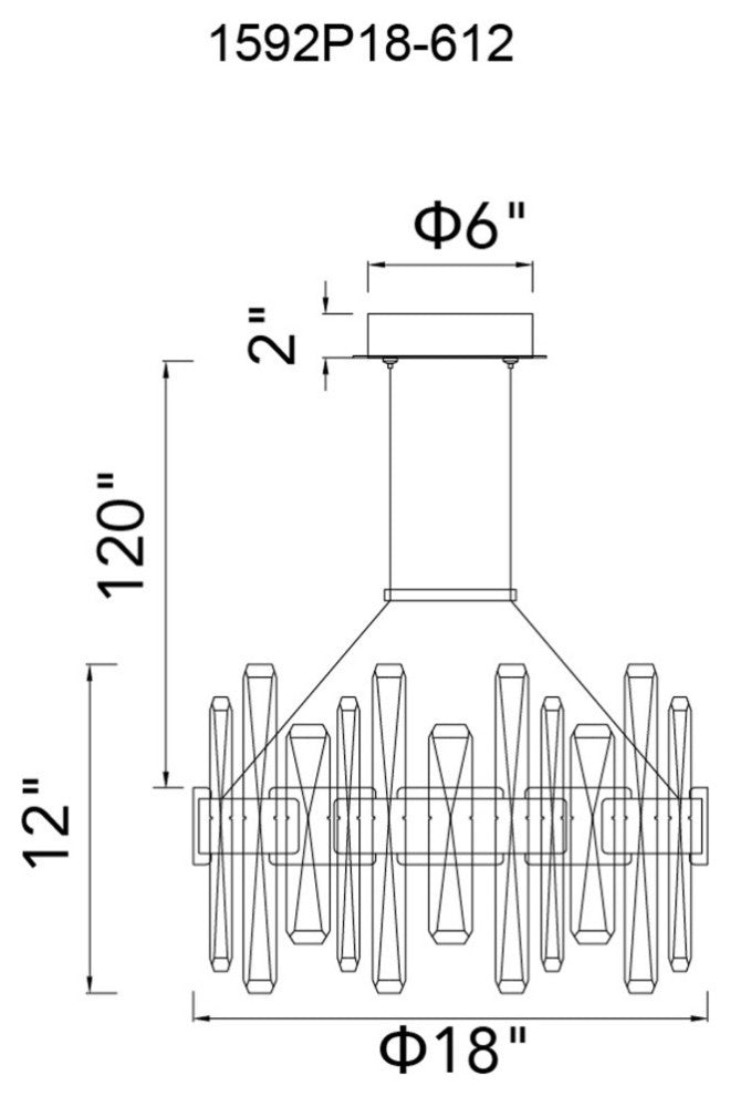 Aya LED Integrated Pearl Black Chandelier