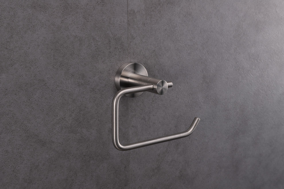 Bagno Nera Stainless Steel Toilet Paper Holder Satin Nickel