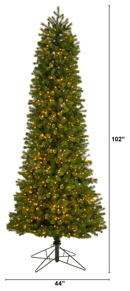 T3513 8.5' Slim Colorado Mountain Spruce Artificial Christmas Tree