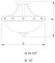 Halifax 14.5" Semi Flush Ceiling Light Black Walnut
