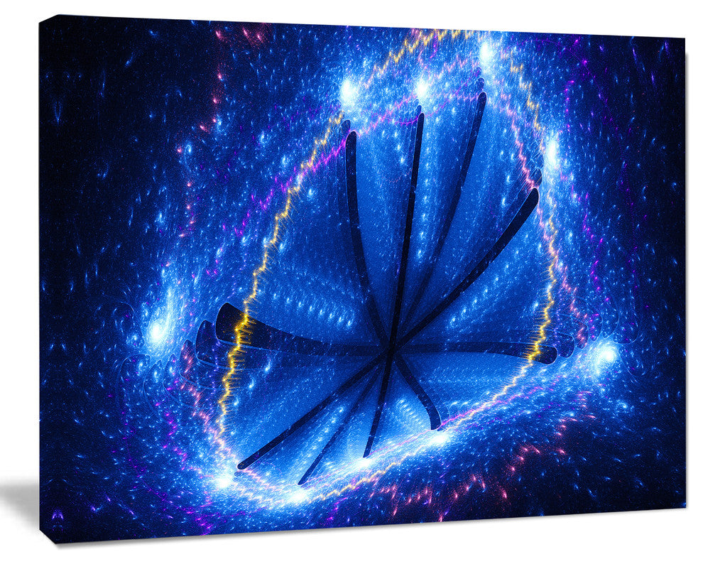 Blue Star Clusters, Oversized Abstract Canvas Wall Art, 60x40