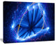 Blue Star Clusters, Oversized Abstract Canvas Wall Art, 60x40