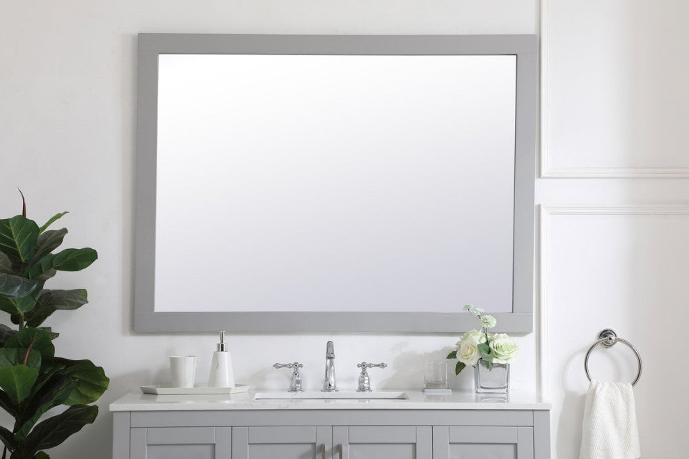 Anderson Rectangle Vanity Mirror, 48", Gray