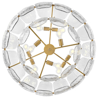 Fredrick Ramond Lillia Large Drum Chandelier, Heritage Brass