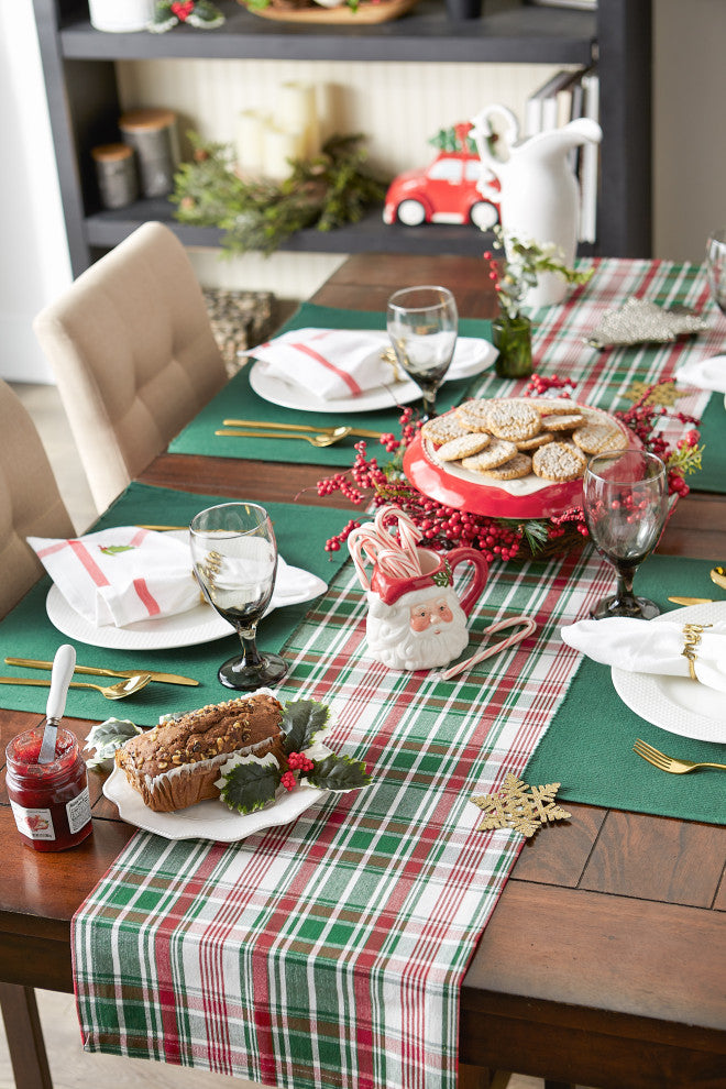 Yuletide Plaid Table Runner 14x72"