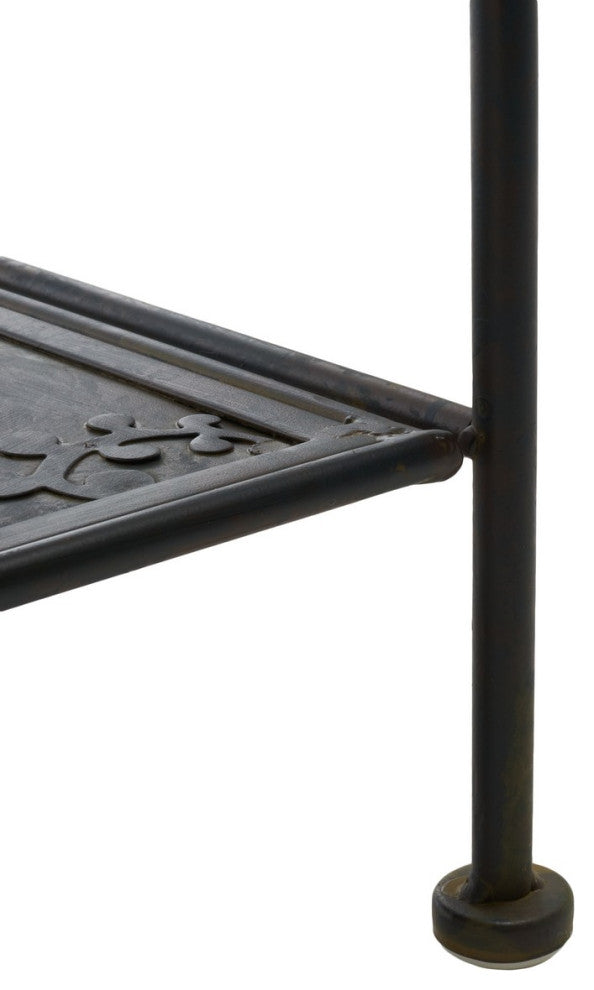 Safavieh Tyrique 4 Tier Shelf Unit, Black Rust