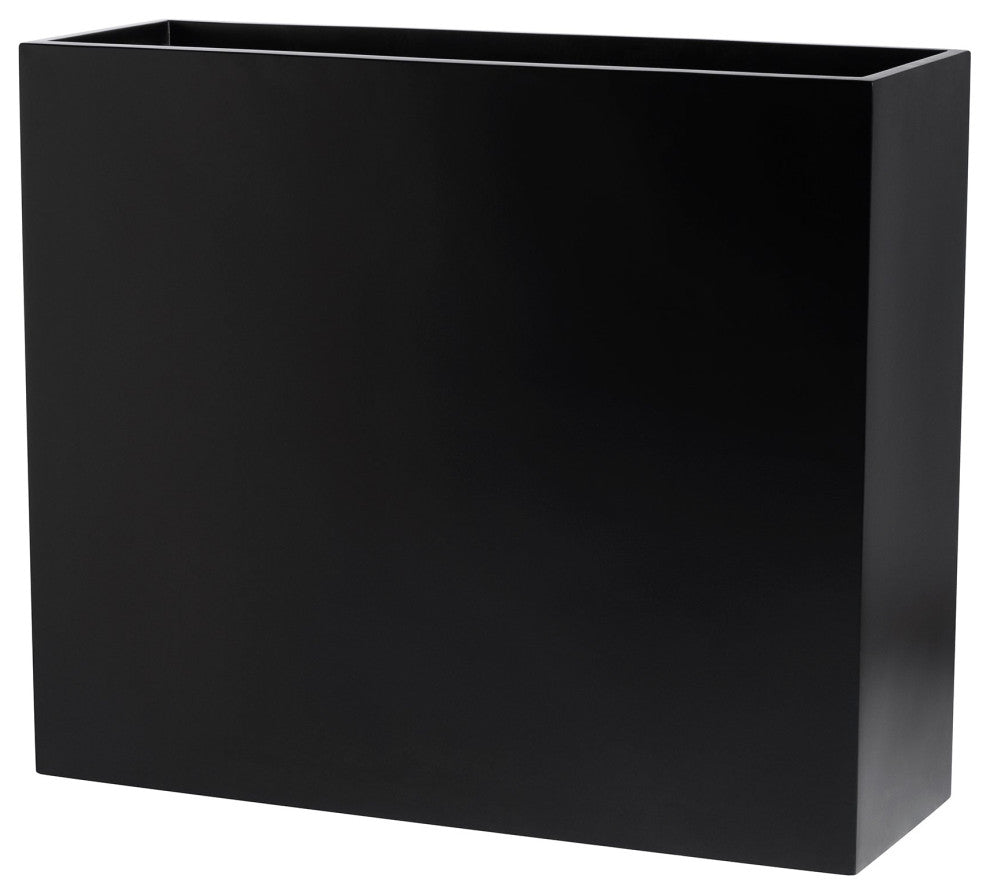 Calistoga Tall Rectangle Planter Box, Black, 36"x12"x30"