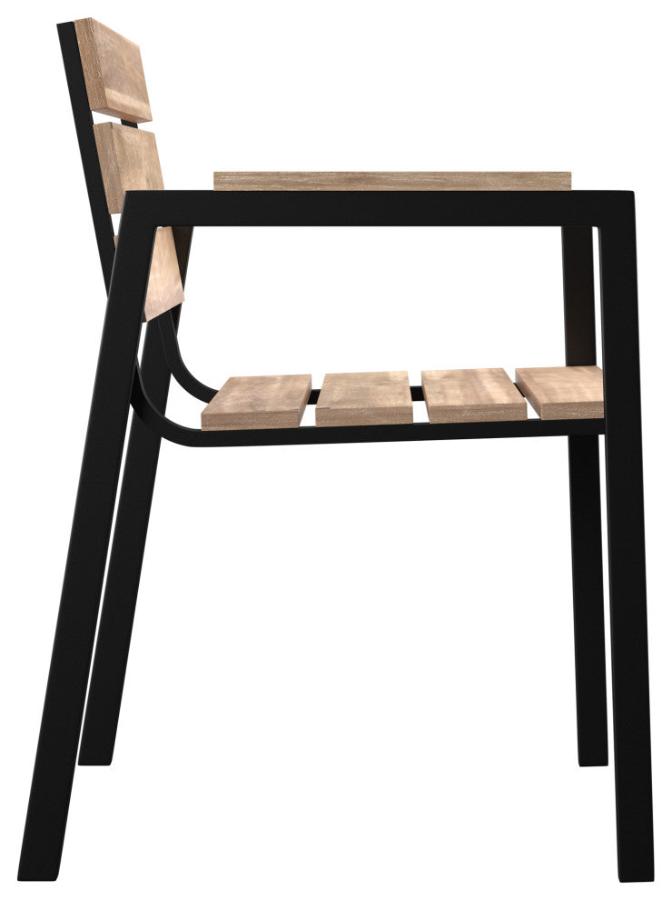 Acre Slatted Outdoor Chairs 2-Piece Set