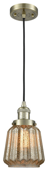 Chatham 1-Light Mini Pendant, Antique Brass, Mercury