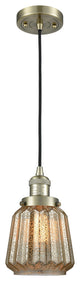 Chatham 1-Light Mini Pendant, Antique Brass, Mercury